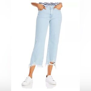 7 For All Mankind Alexa Cropped Trouser High Rise Blue Jeans Classic Vintage